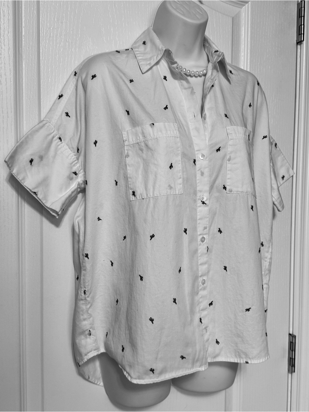 Madewell Embroidered Cactus Courier Shirt XXS Like New
